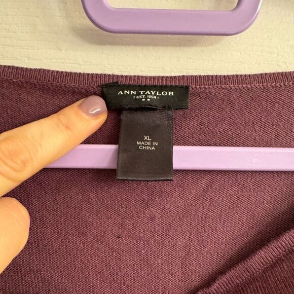 Ann Taylor Light Sweater XL Rose Pink, Zipper Detail - Picture 5 of 5